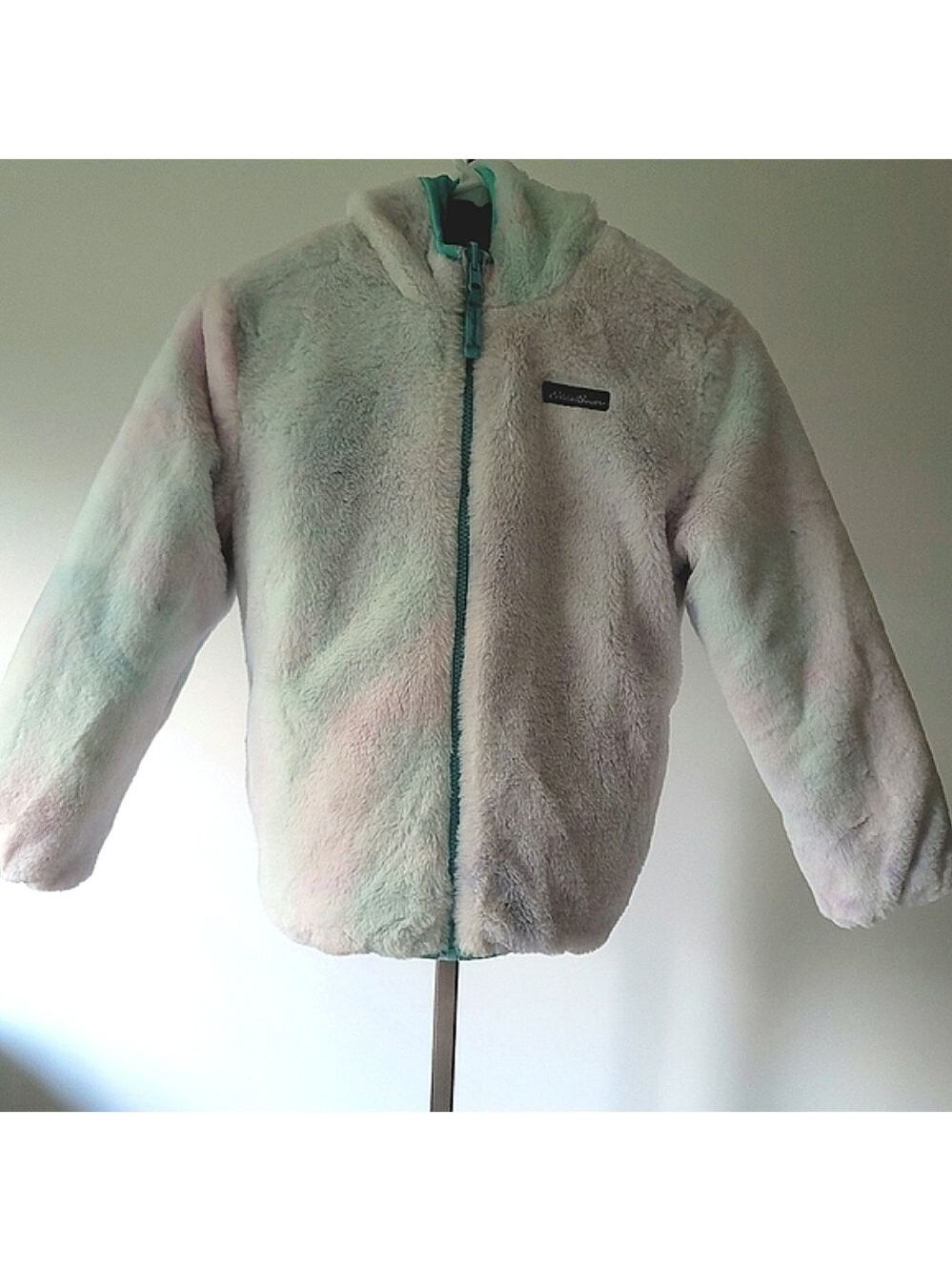 Eddie Bauer Kids Girls Reversible Full-Zip Hooded Puffer Jacket Size M